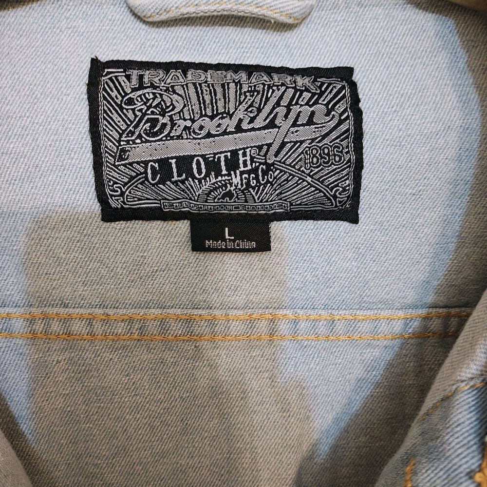 Brooklyn Cloth Denim Tokyo Jacket with Red Rose Embroidery - Picture 3 of 6
